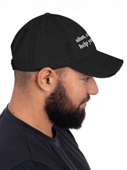 Can I Help You Distressed Cap