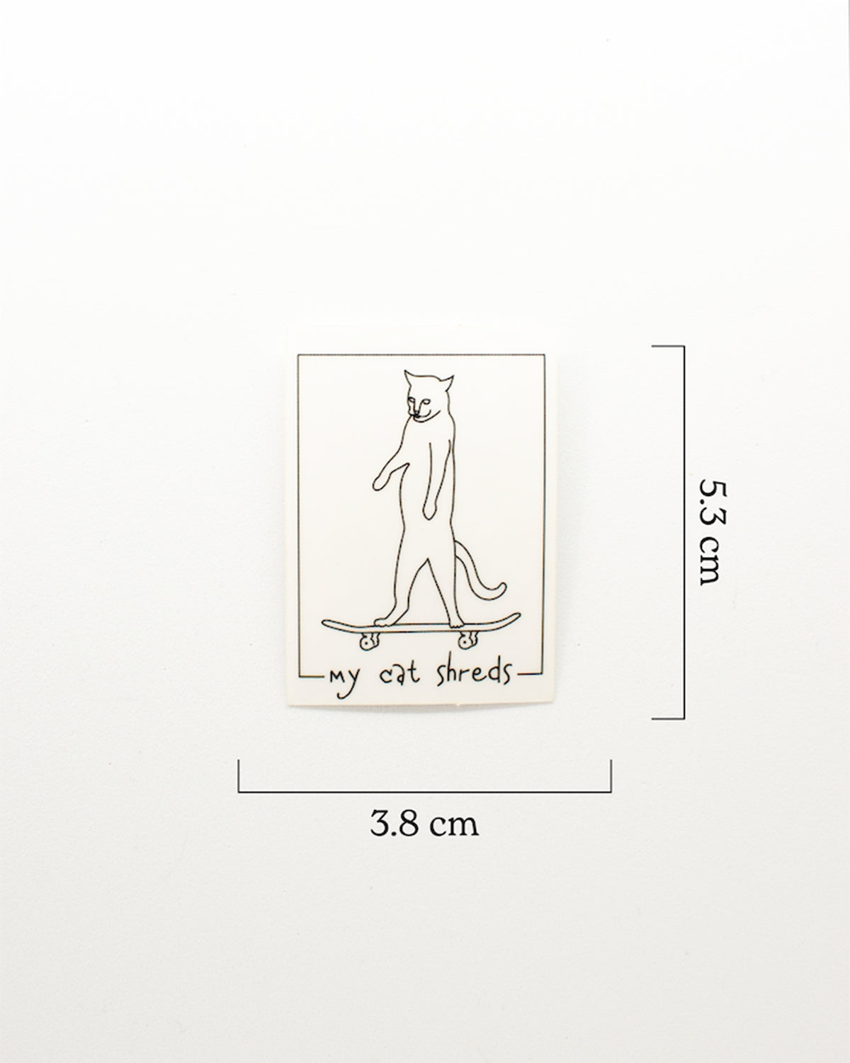 My Cat Shreds Mini Clear Sticker
