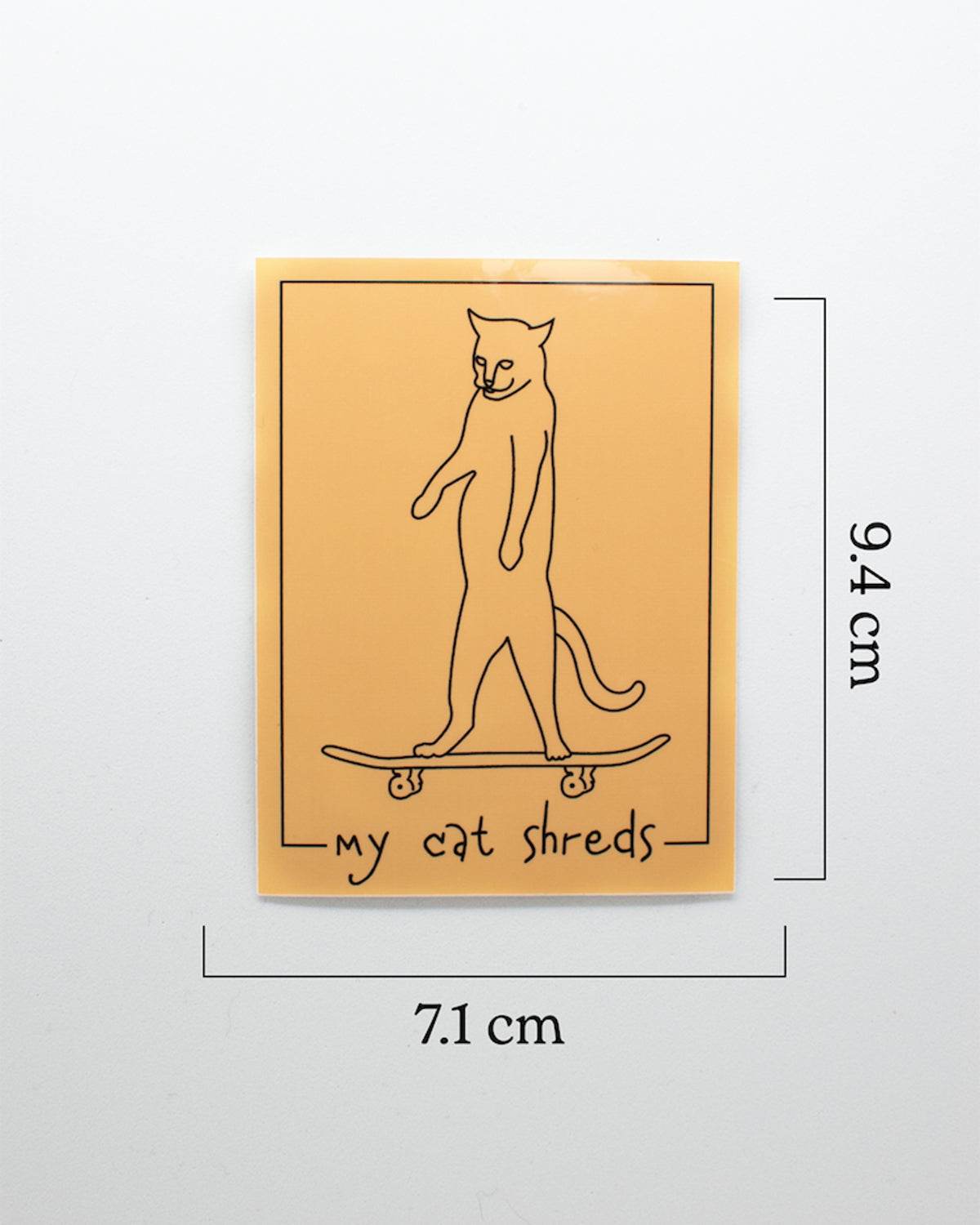 My Cat Shreds Orange Sticker