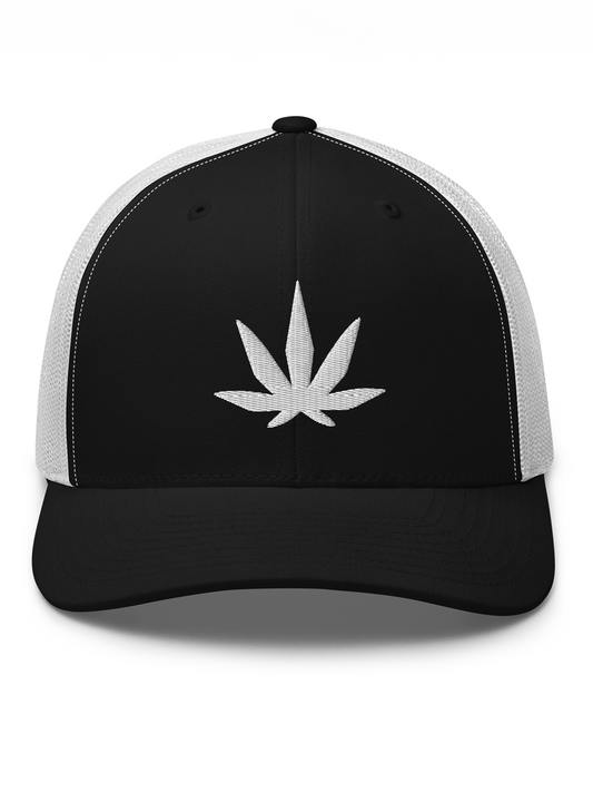 Weed Leaf Trucker Cap