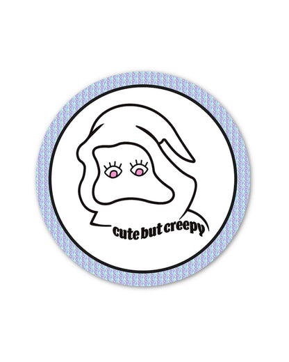 Cute But Creepy Holographic Sticker