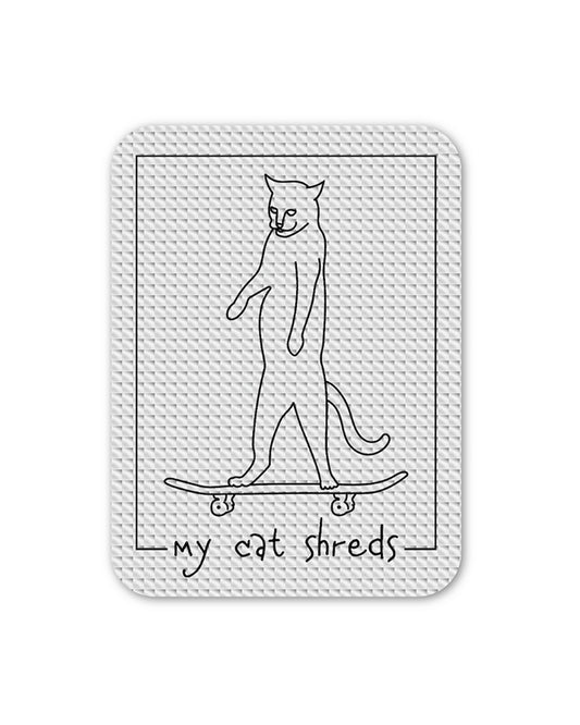 My Cat Shreds Mirror Sticker