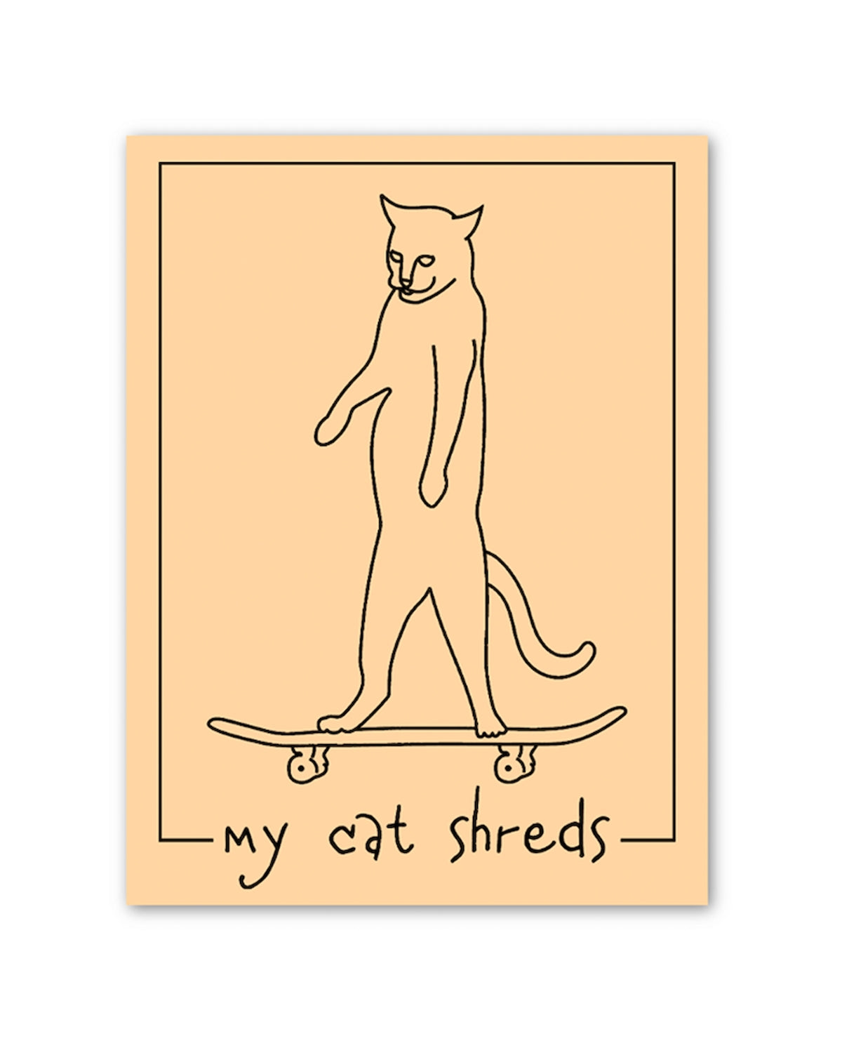 My Cat Shreds Orange Sticker