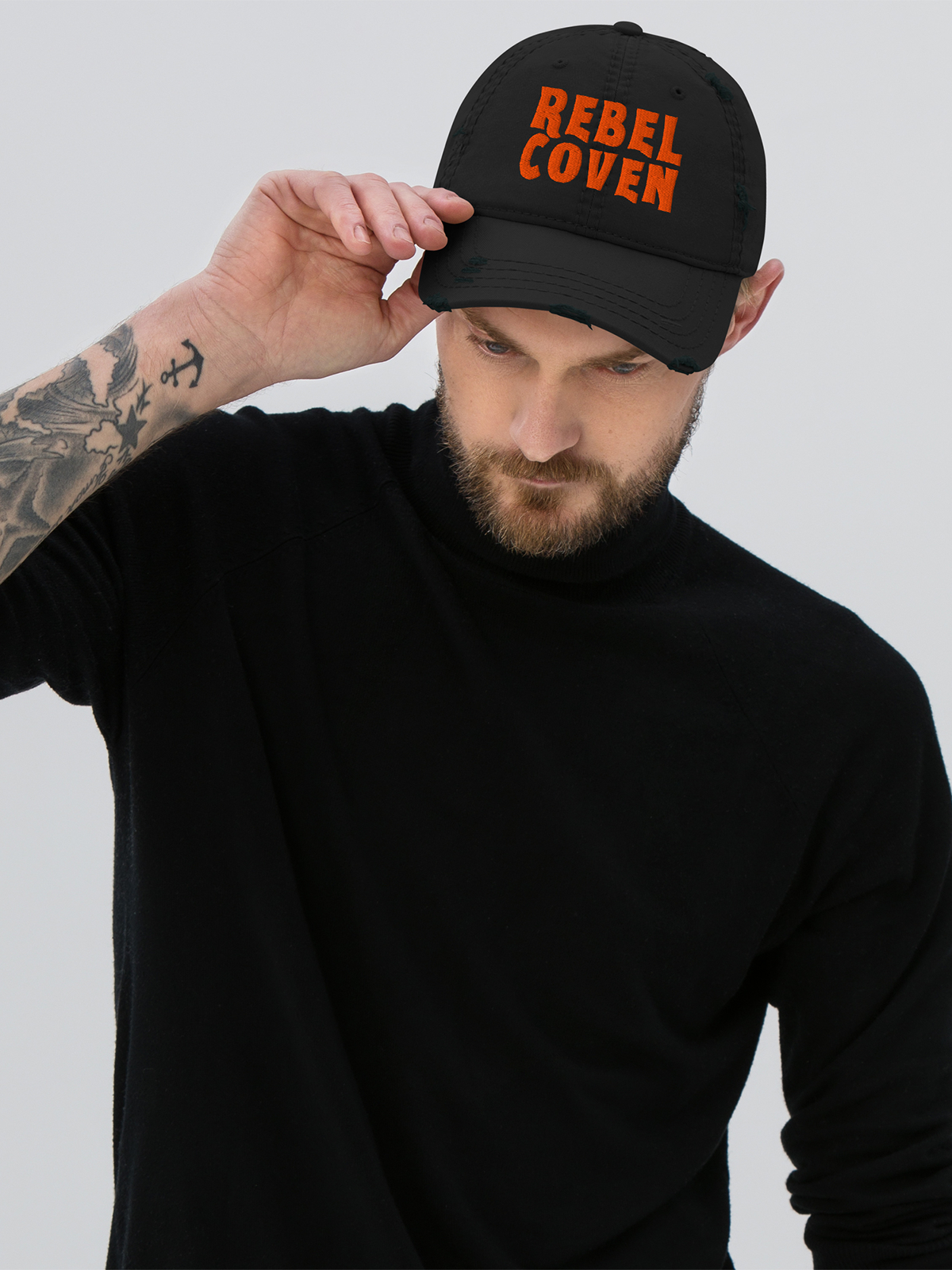 Rebel Coven Distressed Cap