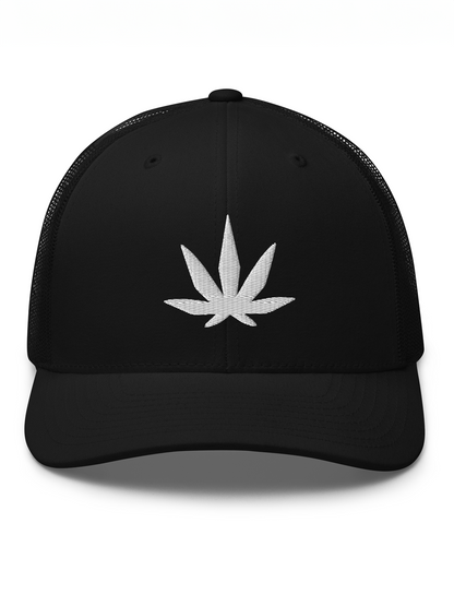 Weed Leaf Trucker Cap