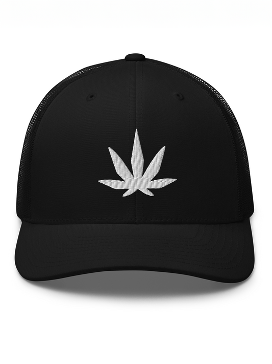 Weed Leaf Trucker Cap