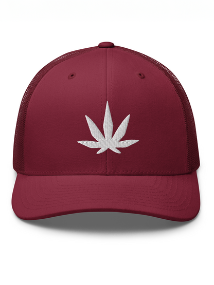 Weed Leaf Trucker Cap