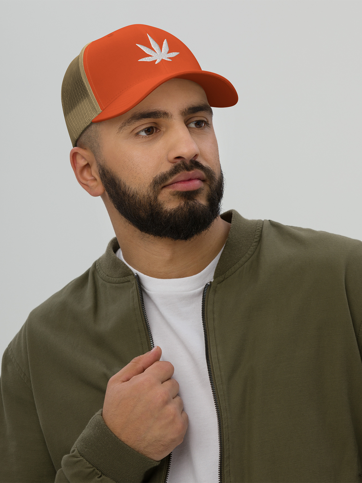 Weed Leaf Trucker Cap